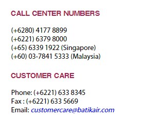 Call Center BatikAir